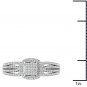 10k White Gold 0.35 Ct Round Cut Diamond Halo Cluster Engagement Ring HI I2