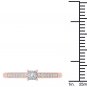 10k Rose Gold 0.25 Princess Cut Diamond Classic Engagement Wedding Ring HI I2