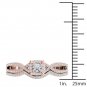 14k Rose Gold 0.37 Ct Natural Round Diamond Halo Wedding Engagment Ring HI I2