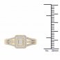 10k Yellow Gold 0.15 Ct Diamond Split Shank Double Halo Engagement Ring HI I2