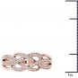 10k Rose Gold 0.18 Ct Diamond Interlocking Ribbons Fashion Engagement Ring HI I2
