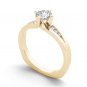 14k Yellow Gold 0.75 Ct Round Cut Diamond Euro Classic Solitaire Engagement Ring