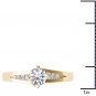 14k Yellow Gold 0.75 Ct Round Cut Diamond Euro Classic Solitaire Engagement Ring