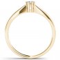 10k Yellow Gold 0.1 Ct Round Cut Diamond Solitaire Engagement Ring HI I2 Size 7