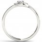 10k White Gold 0.22 Ct Diamond Three Stone Bypass Engagement Anniversary Ring