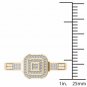 10k Yellow Gold 0.25 Ct Round Cut Diamond Halo Engagement Wedding Ring Size 7