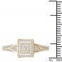 Natural 10k Yellow Gold 0.25 Ct Round Cut Diamond Halo Engagement Wedding Ring