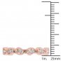 Genuine 10K Rose Gold 0.08 Ct Brillant Round Cut Diamond Wedding Band