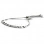 925 Solid Sterling Silver 0.10 Ct Round Cut Diamond Bolo Bracelet HI