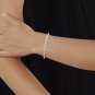 925 Solid Sterling Silver 0.10 Ct Round Cut Diamond Bolo Bracelet HI