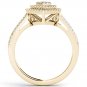 Genuine 14K Yellow Gold 0.51 Ct Round Cut Diamond Pear Shaped Engagement Ring