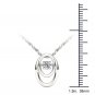 10k White Gold 0.15 Ct Natural Round Cut Diamond Dancing Pendant Necklace HI I2