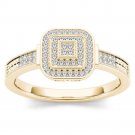 14k Yellow Gold 0.25 Ct Round Cut Diamond Halo Engagement Wedding Ring HI Size 7 14k Yellow Gold 0.25 Ct Round Cut Diamond Halo Engagement Wedding Ring HI Size 7
