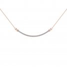 Solid 10k Rose Gold 0.25Ct Round Cut Natural Diamond Bar Necklace HI I2 Solid 10k Rose Gold 0.25Ct Round Cut Natural Diamond Bar Necklace HI I2