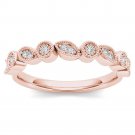 10K Rose Gold 0.10 Ct Brillant Round Cut Diamond Wedding Band 10K Rose Gold 0.10 Ct Brillant Round Cut Diamond Wedding Band