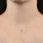 10k Rose Gold 0.18 Ct Round Cut Diamond Dual Heart Beat Pendant Necklace HI I2