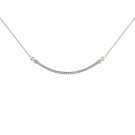 Solid 10k White Gold 0.25Ct Round Cut Natural Diamond Bar Necklace HI I2 Solid 10k White Gold 0.25Ct Round Cut Natural Diamond Bar Necklace HI I2