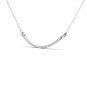 Solid 10k White Gold 0.25Ct Round Cut Natural Diamond Bar Necklace HI I2