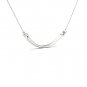 Solid 10k White Gold 0.25Ct Round Cut Natural Diamond Bar Necklace HI I2