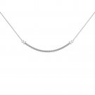 Natural 10k White Gold 0.25Ct Round Cut Solid Diamond Bar Necklace HI I2 Natural 10k White Gold 0.25Ct Round Cut Solid Diamond Bar Necklace HI I2