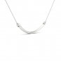 Natural 10k White Gold 0.25Ct Round Cut Solid Diamond Bar Necklace HI I2