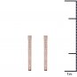 10k Rose Gold 0.15 Ct Round Cut Diamond Hoop Earrings Real Solid HI I2 Hooks