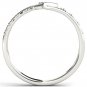 Solid 10k White Gold 0.04 Ct Round Cut Diamond Heart Engagement Fashion Ring