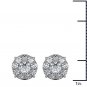 Solid 10k White Gold 1.25 Ct Round Cut Diamond Stud Earrings HI I2 Pushback
