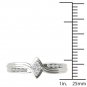10k White Gold 0.1 Ct Diamond Kite Shape Cluster Fashion Engagement Ring