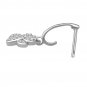 Genuine 10k White Gold 0.10 Ct Round Cut Diamond Fashion Dog Paw Earrings HI I2