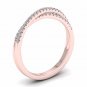 14k Rose Gold 0.23 Ct Diamond Cross-Over Fashion Engagement Wedding Ring HI I2