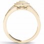14k Natural Yellow Gold 0.15 Ct Round Diamond Halo Engagement Fashion Ring HI I2