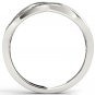 10k White Gold 0.07 Ct Round Cut Diamond Criss-Cross Fashion Engagement Ring HI