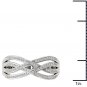 10k White Gold 0.07 Ct Round Cut Diamond Criss-Cross Fashion Engagement Ring HI