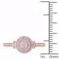 14k Rose Gold 0.14 Ct Diamond Halo Cluster Vintage Style Engagement Ring HI I2