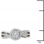 Solid 10k White Gold 0.25 Ct Round Cut Diamond Bypass Engagement Ring HI I2