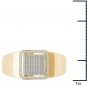 10k Yellow Gold 0.20 Ct Natural Round Cut Diamond Men's Halo Wedding Band Ring