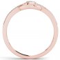 10k Rose Gold 0.15 Ct Diamond Love Knot Fashion Engagement Promise Ring Size 7