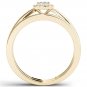 Natural 10k Yellow Gold 0.25 Ct Diamond Wedding Ring Engagement Ring Set HI I2