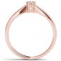 10k Rose Gold 0.1 Ct Round Cut Diamond Solitaire Engagement Ring HI I2 Size 7