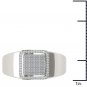 10k White Gold 0.20 Ct Natural Round Cut Diamond Men's Halo Wedding Band Ring