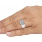 10k White Gold 0.20 Ct Natural Round Cut Diamond Men's Halo Wedding Band Ring