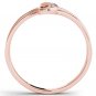 Natural 10k Rose Gold 0.04 Ct Round Cut Diamond Infinity Fashion Ring HI I2