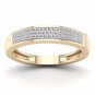 Solid 10k Yellow Gold 1/6 Ct TDW Diamond "I LOVE YOU" Women's Band (HI, I2)