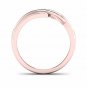10k Rose Gold 0.10 Ct Natural Cognac and White Diamond Fashion Engagement Ring
