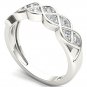 10k White Gold 0.25 Ct Round Cut Diamond Fashion Engagement Ring HI I2 Size 7