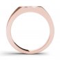14k Rose Gold 0.150 Ct Princess Diamond Men's Three Stone Wedding Band Ring HI