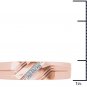 14k Rose Gold 0.150 Ct Princess Diamond Men's Three Stone Wedding Band Ring HI