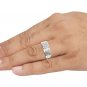 10k White Gold 0.33 Ct Natural Round Cut Diamond Men's Cluster Wedding Ring