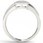10k White Gold 0.15 Ct Diamond Split Shank Double Halo Engagement Ring HI I2